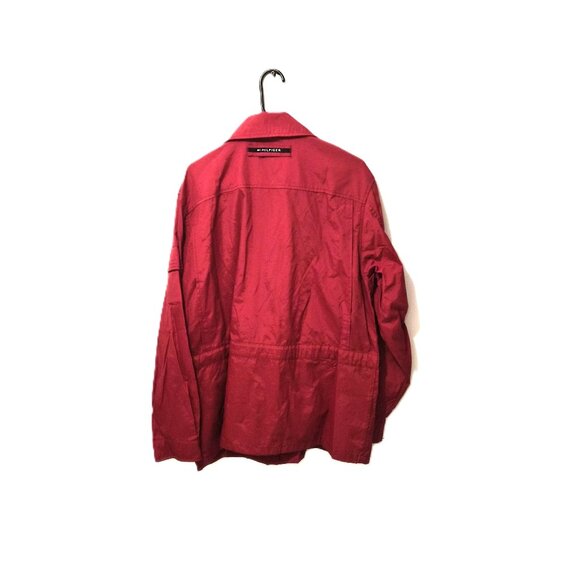 VTG Tommy Hilfiger Women’s Red Nylon Utility Jacket M Sailing Windbreaker Limite - Picture 3 of 12